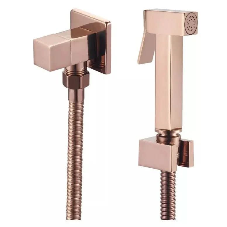 Ducha Higiênica para Banheiro Luxo Quadrada Metal Rose Gold - Conforto e Elegância para Seu Banheiro - Morada Serena
