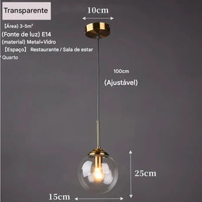 Luminária de Teto Minimalista Pendente LED - Ilumine Seu Ambiente com Estilo - Morada Serena