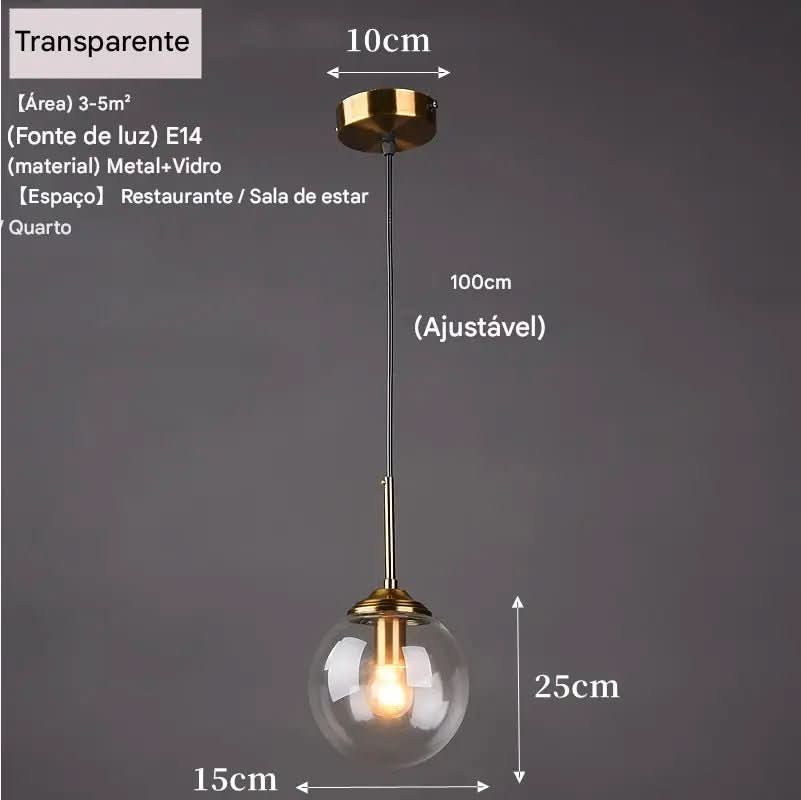 Luminária de Teto Minimalista Pendente LED - Ilumine Seu Ambiente com Estilo - Morada Serena
