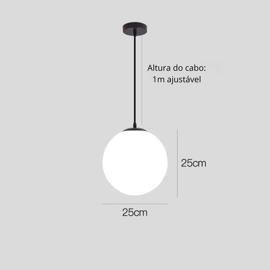 Luminária de Teto Globo Minimalista LED - Ilumine Seu Ambiente com Estilo Moderno - Morada Serena