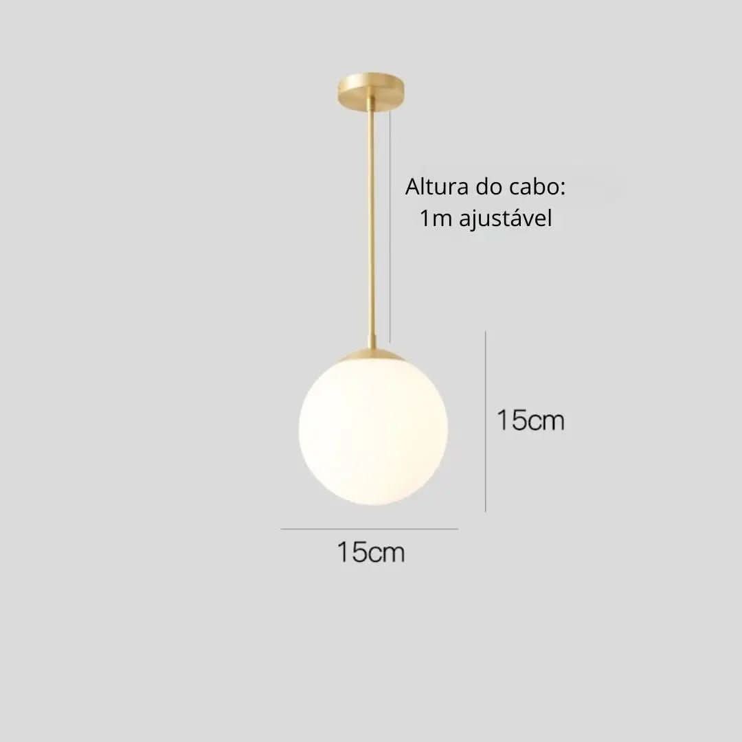 Luminária de Teto Globo Minimalista LED - Ilumine Seu Ambiente com Estilo Moderno - Morada Serena