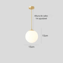 Luminária de Teto Globo Minimalista LED - Ilumine Seu Ambiente com Estilo Moderno - Morada Serena