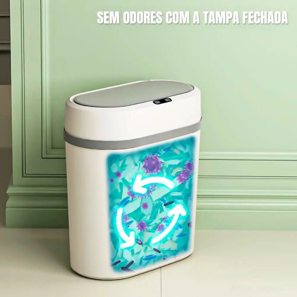 Lixeira para Banheiro, Cozinha e Escritório com Sensor Inteligente - Praticidade e Higiene - Morada Serena