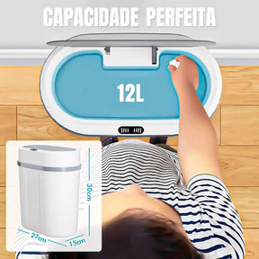 Lixeira para Banheiro, Cozinha e Escritório com Sensor Inteligente - Praticidade e Higiene - Morada Serena