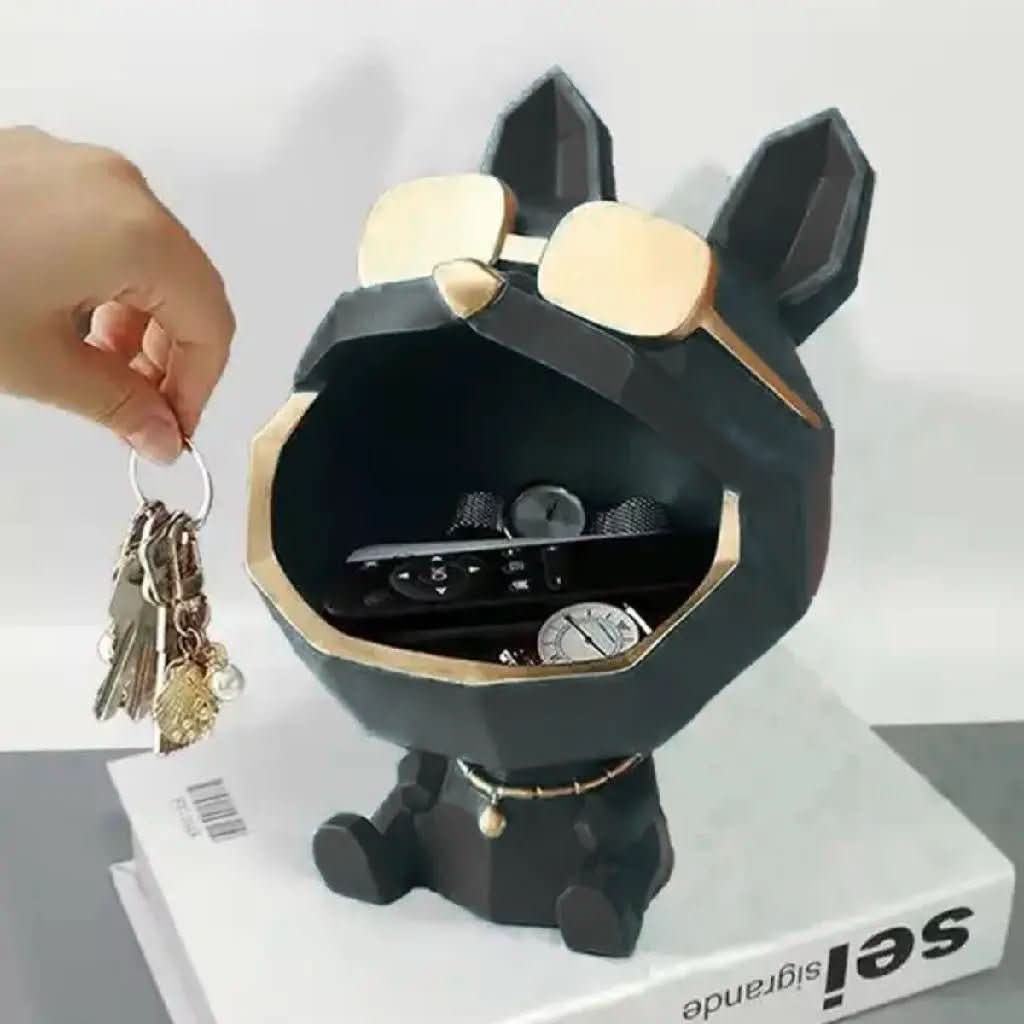 Estatueta Decorativa Bulldog Francês Porta Itens - Charme e Funcionalidade para Seu Ambiente - Morada Serena