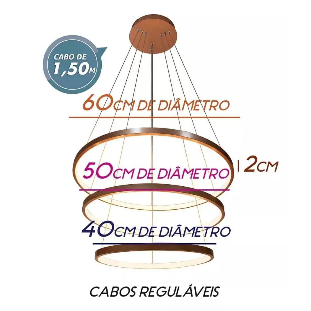 Lustre Pendente Quality Montreal LED Bivolt - Ilumine Seu Ambiente com Elegância - Morada Serena