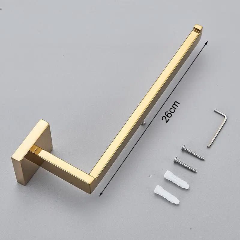 Porta Toalha Rosto Para Banheiro 26cm Quadrado Inox - Morada Serena