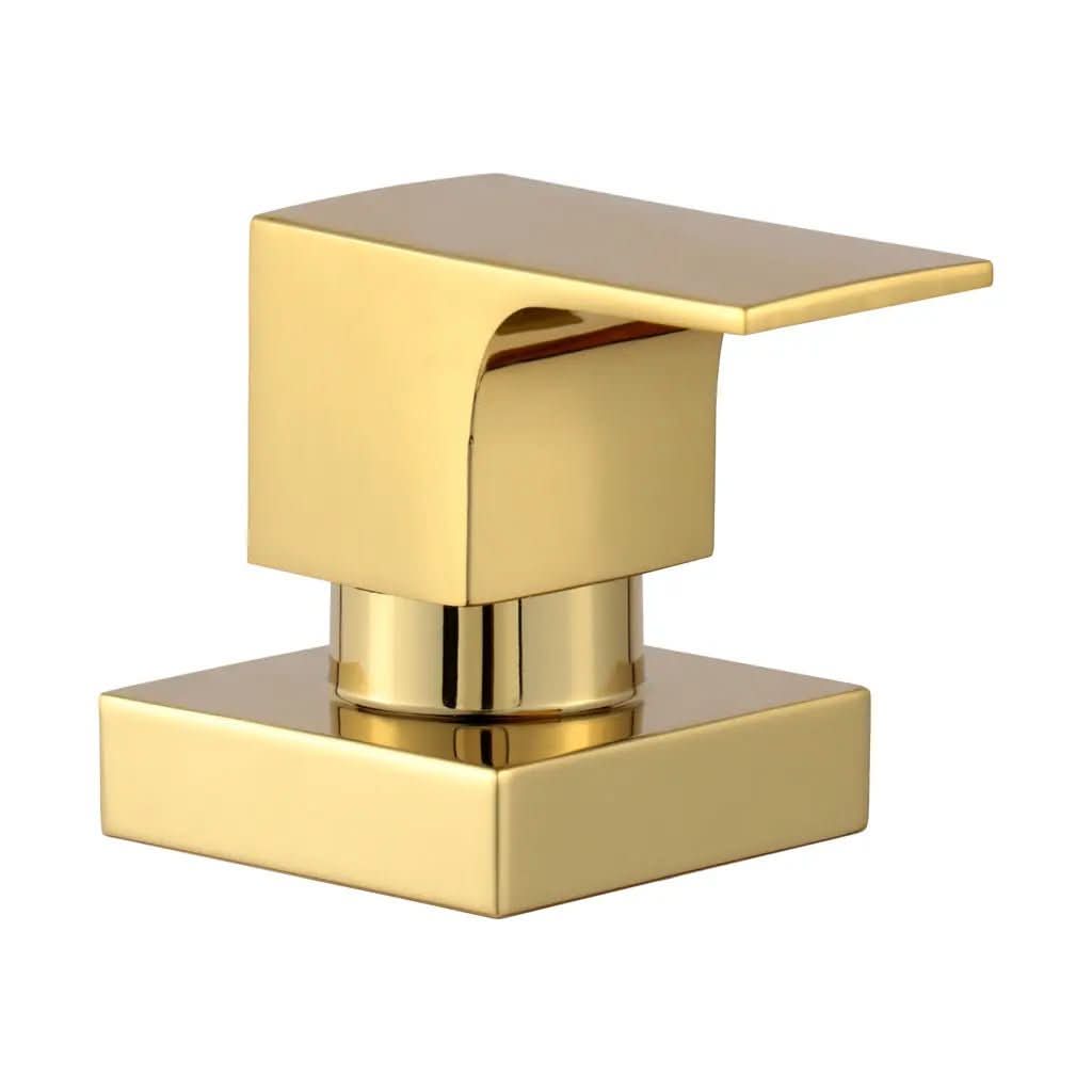 Acabamento Registro Alavanca Quadrado Dourado Brilhante Padrão Deca – Luxo e Alta Qualidade - Morada Serena