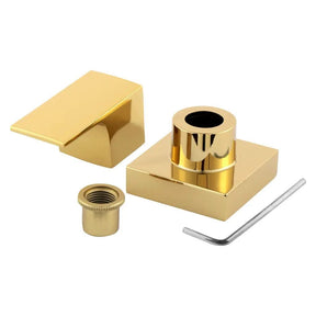 Acabamento Registro Alavanca Quadrado Dourado Brilhante Padrão Deca – Luxo e Alta Qualidade - Morada Serena