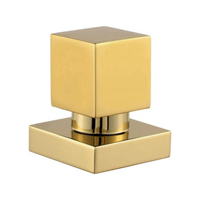 Acabamento de Registro Quadrado Dourado Brilhante - Morada Serena