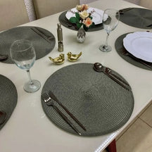 Kit Jogo Americano Souplast Redondo Jantar Mesa Posta Cozinha 38cm - Morada Serena