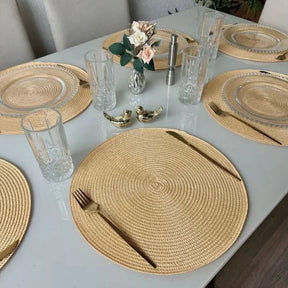 Kit Jogo Americano Souplast Redondo Jantar Mesa Posta Cozinha 38cm - Morada Serena