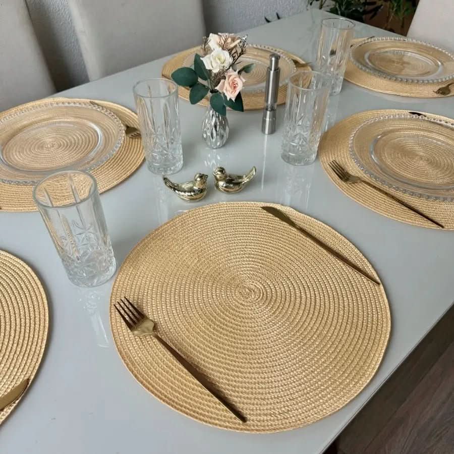 Kit Jogo Americano Souplast Redondo Jantar Mesa Posta Cozinha 38cm - Morada Serena