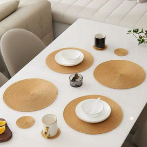 Kit Jogo Americano Souplast Redondo Jantar Mesa Posta Cozinha 38cm - Morada Serena