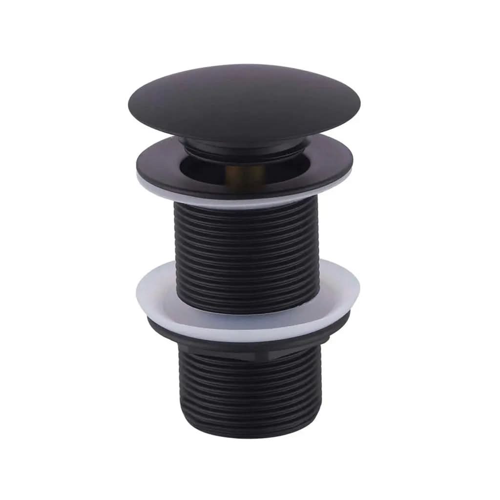 Válvula Click Inox Preto Black – Sofisticação para Cuba de Banheiro - Morada Serena