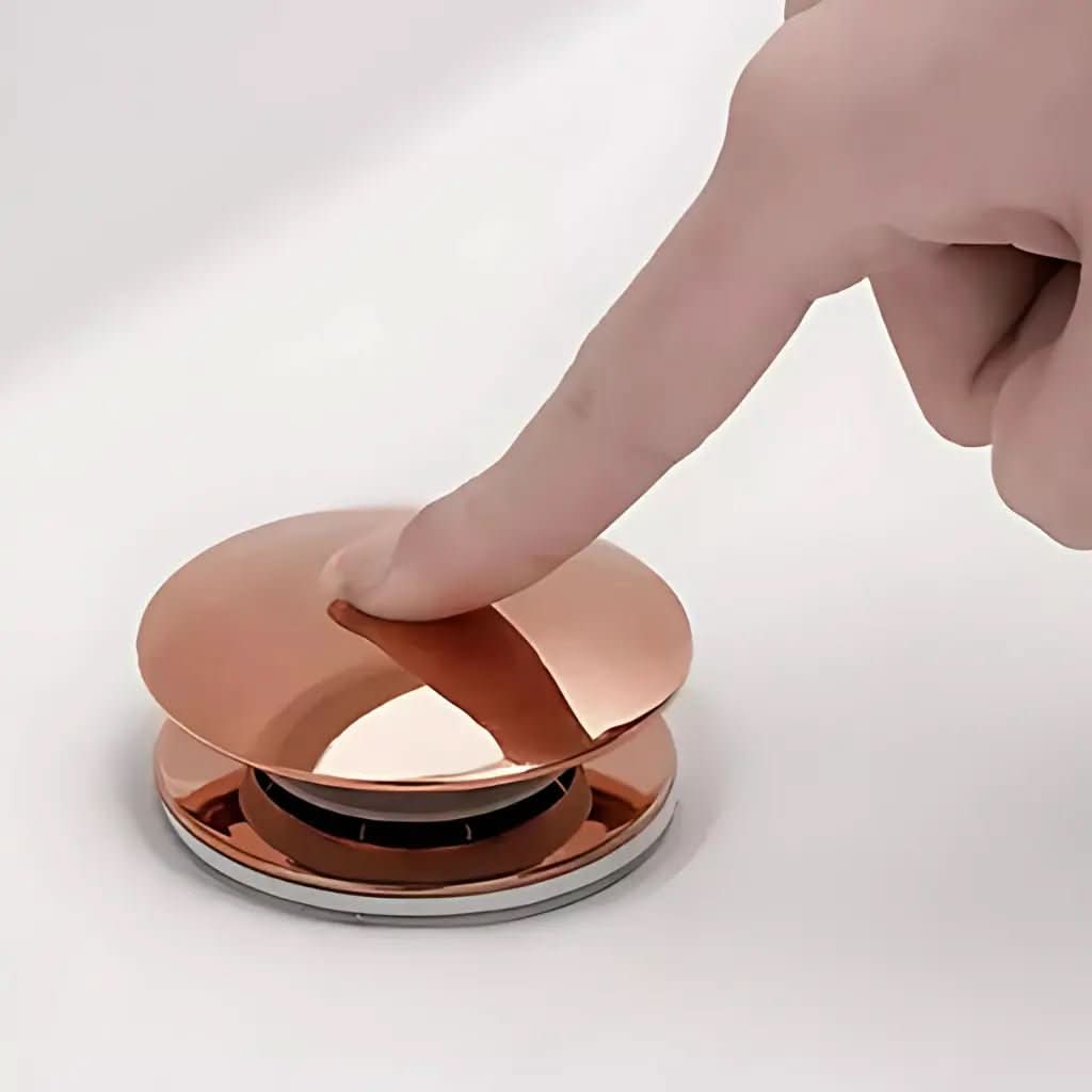 Válvula Click Inox Rose Gold Para Cuba de Banheiro 4cm - Morada Serena