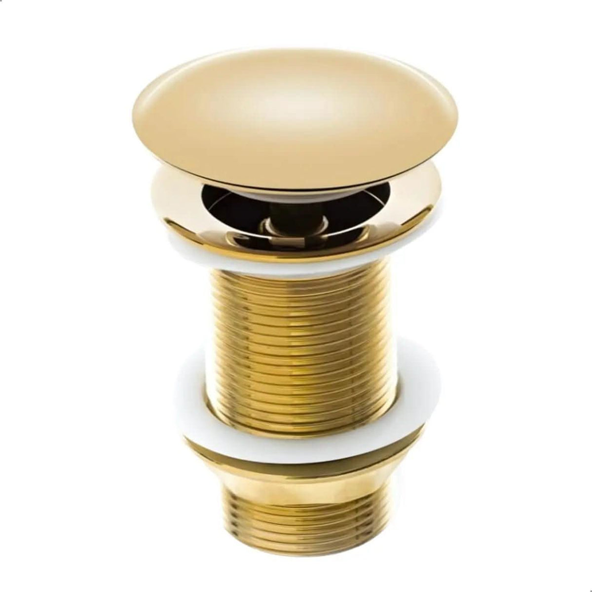 Válvula Click de Inox para Cuba de Banheiro Dourada 4cm - Morada Serena