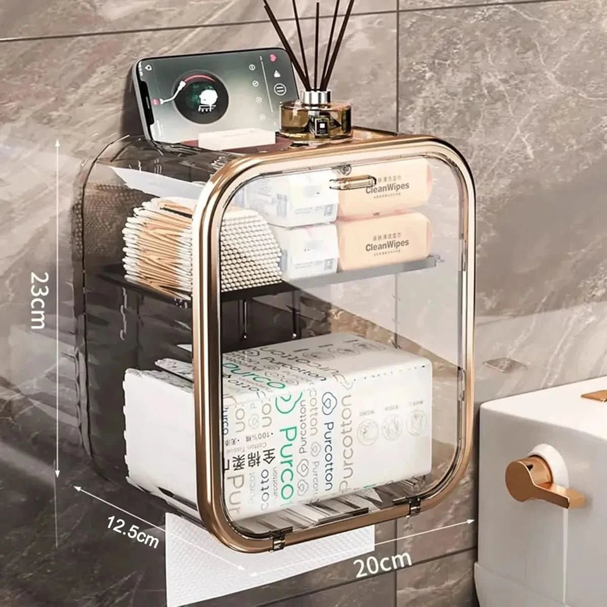 Porta Papel Higiênico De Parede Moderno - Morada Serena