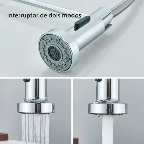 Torneira Gourmet Cozinha Com Extensor Quente e Frio - Morada Serena