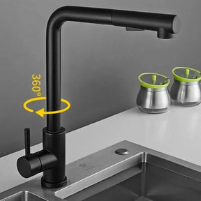 Torneira Gourmet para Cozinha Retrátil 360º Monocomando Pulverizador Dupla Misturador - Morada Serena