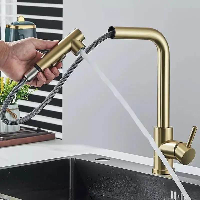 Torneira Gourmet para Cozinha Retrátil 360º Monocomando Pulverizador Dupla Misturador - Morada Serena