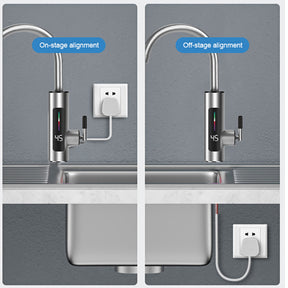 Torneira Elétrica Para Cozinha Banheiro Com Visor de Temperatura Regulagem e Giratória 360° Aço Inoxidável